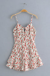 Streetable Elegant Printing Gallus Siamese Hosen Romper